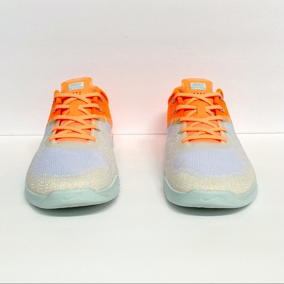 Nike Metcon 3 orange white blue material lace up trainers sneakers - Picture 3 of 8